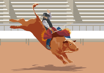 Bull Rider Performance - vector #401127 gratis